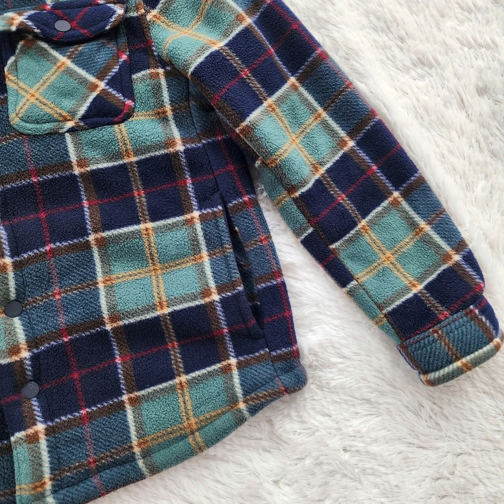 Members Mark Boys Plaid‎ Sherpa Lined Shacket